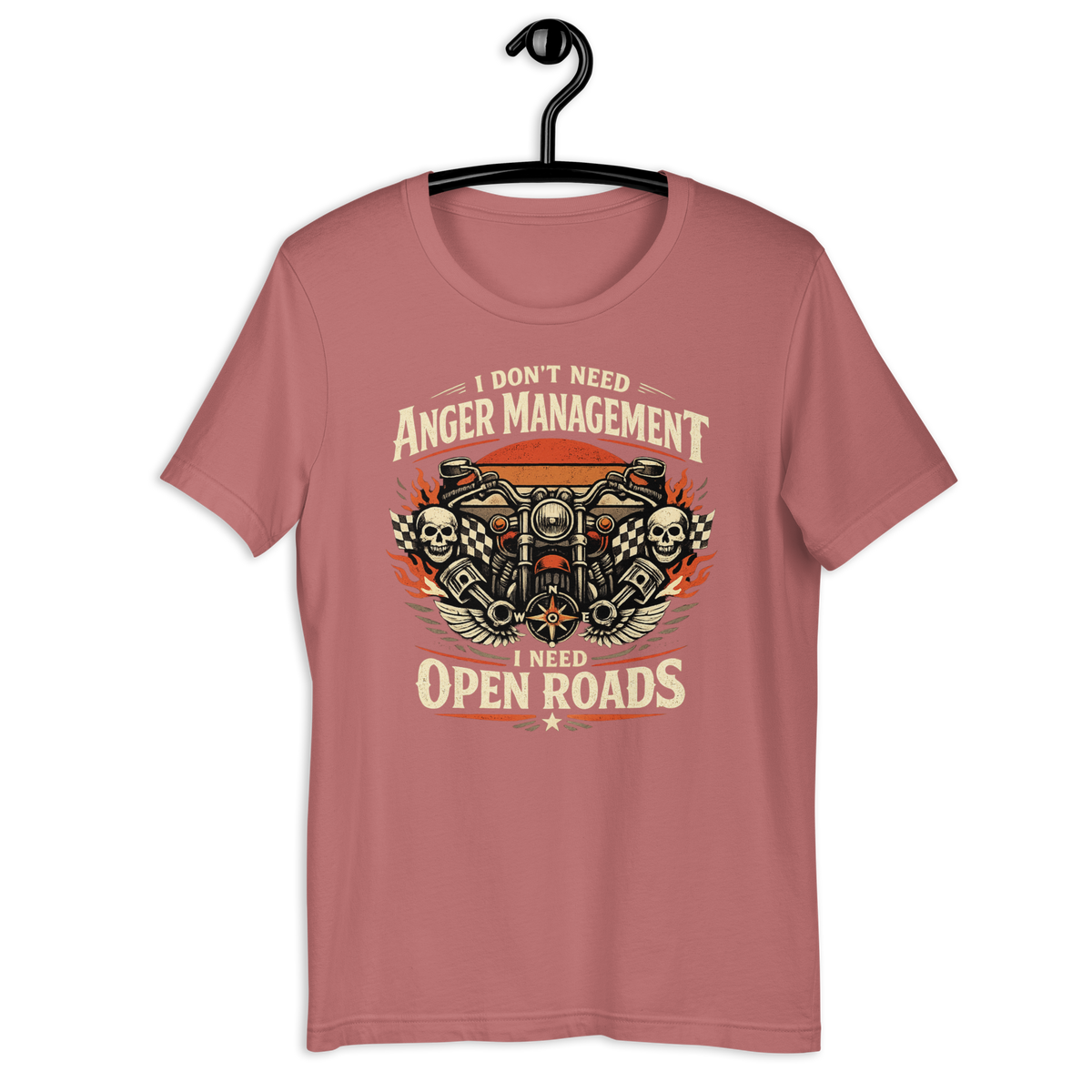 Biker motorcycle graphic t-shirt product image
