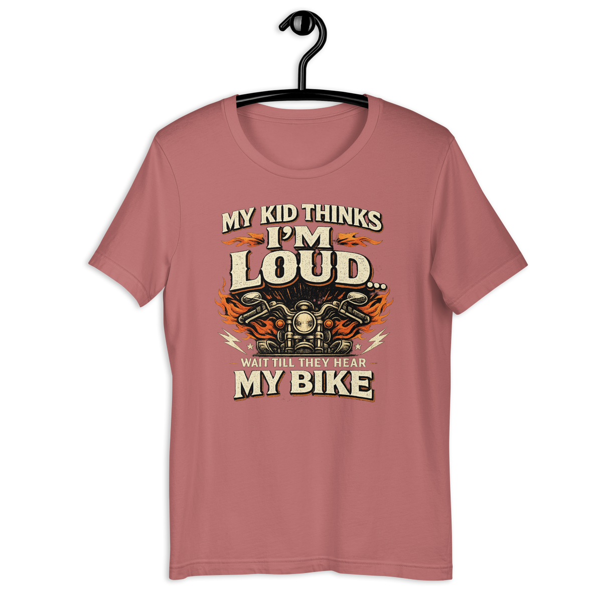 Biker motorcycle graphic t-shirt product image