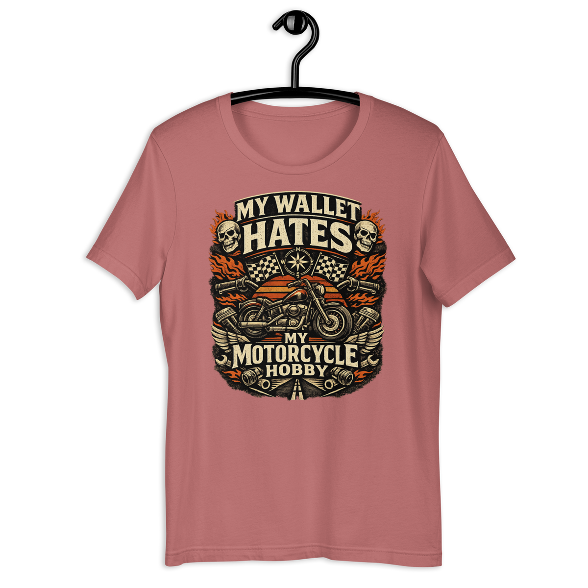 Biker motorcycle graphic t-shirt product image