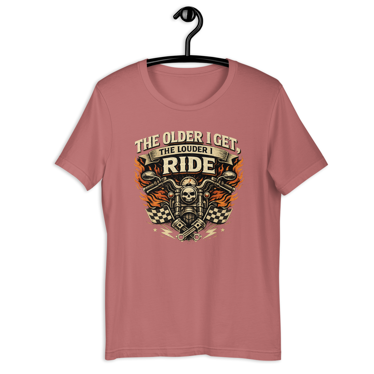 Biker motorcycle graphic t-shirt product image