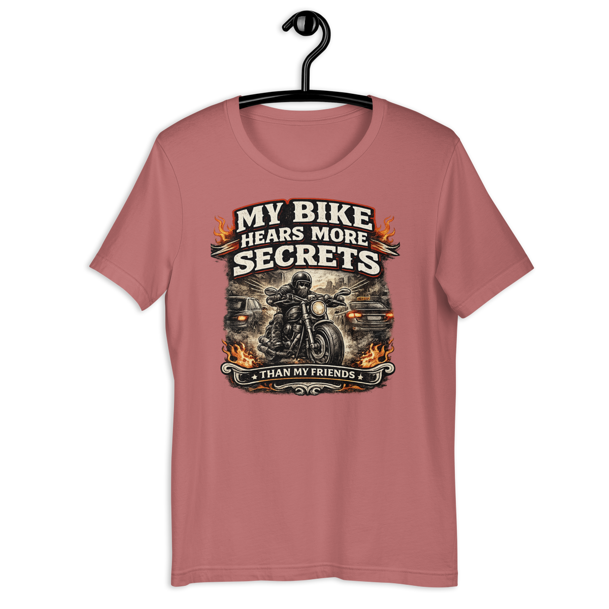 Biker motorcycle graphic t-shirt product image
