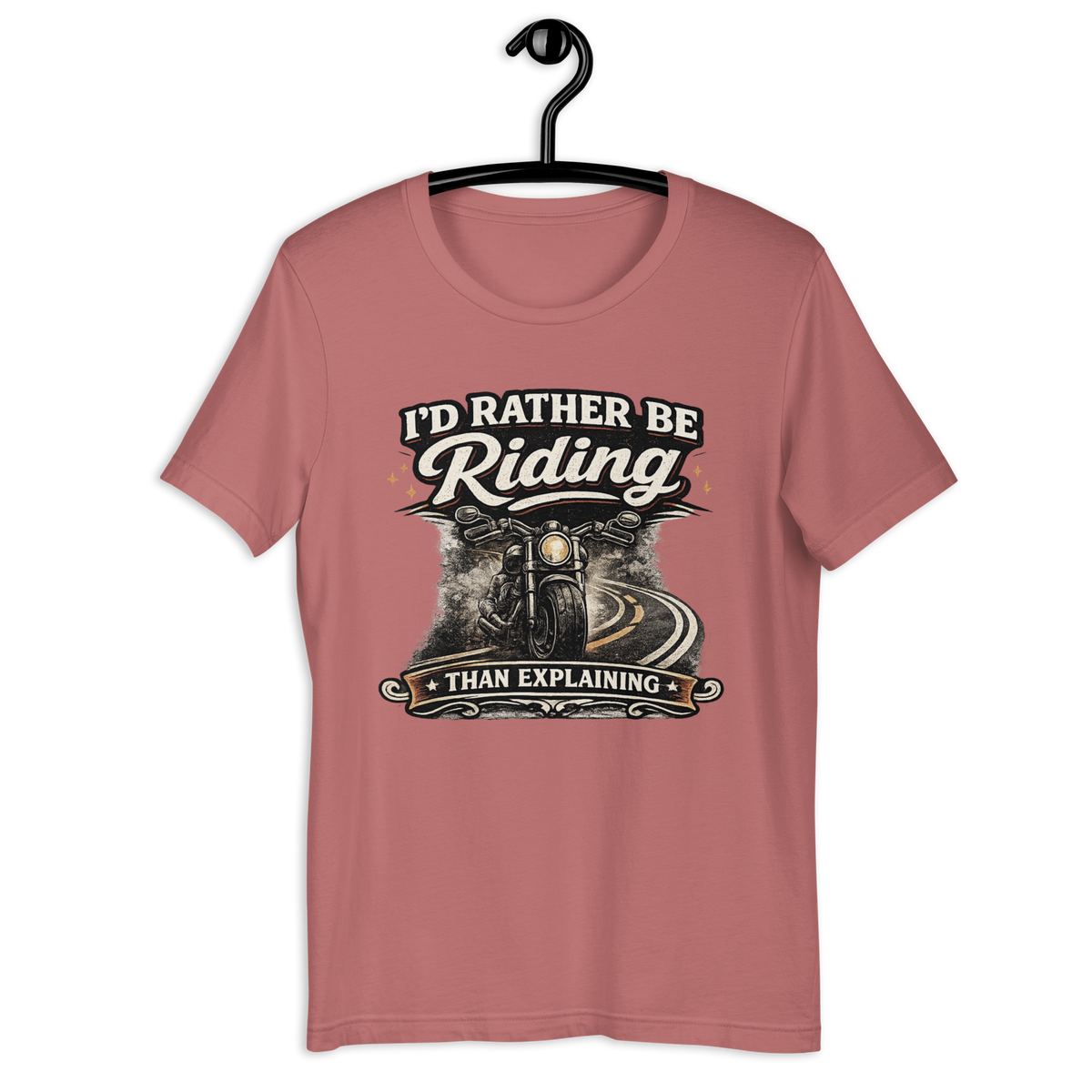 Biker motorcycle graphic t-shirt product image
