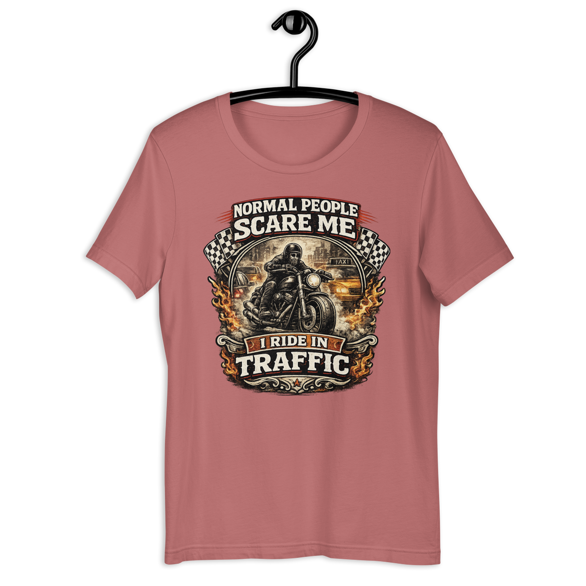 Biker motorcycle graphic t-shirt product image