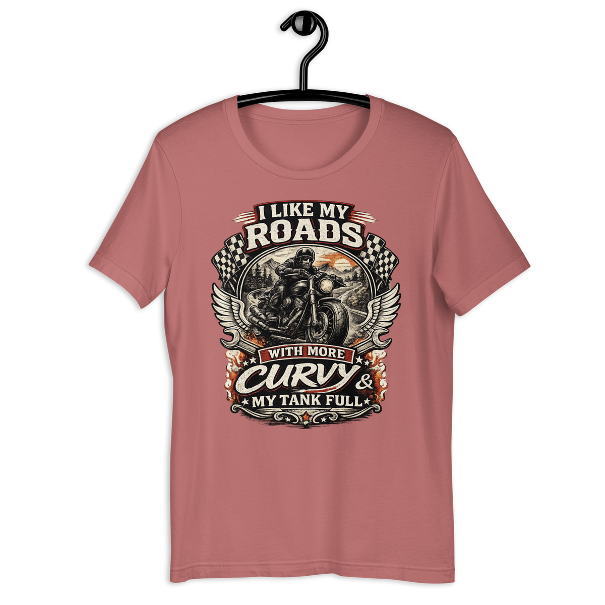 Biker motorcycle graphic t-shirt product image