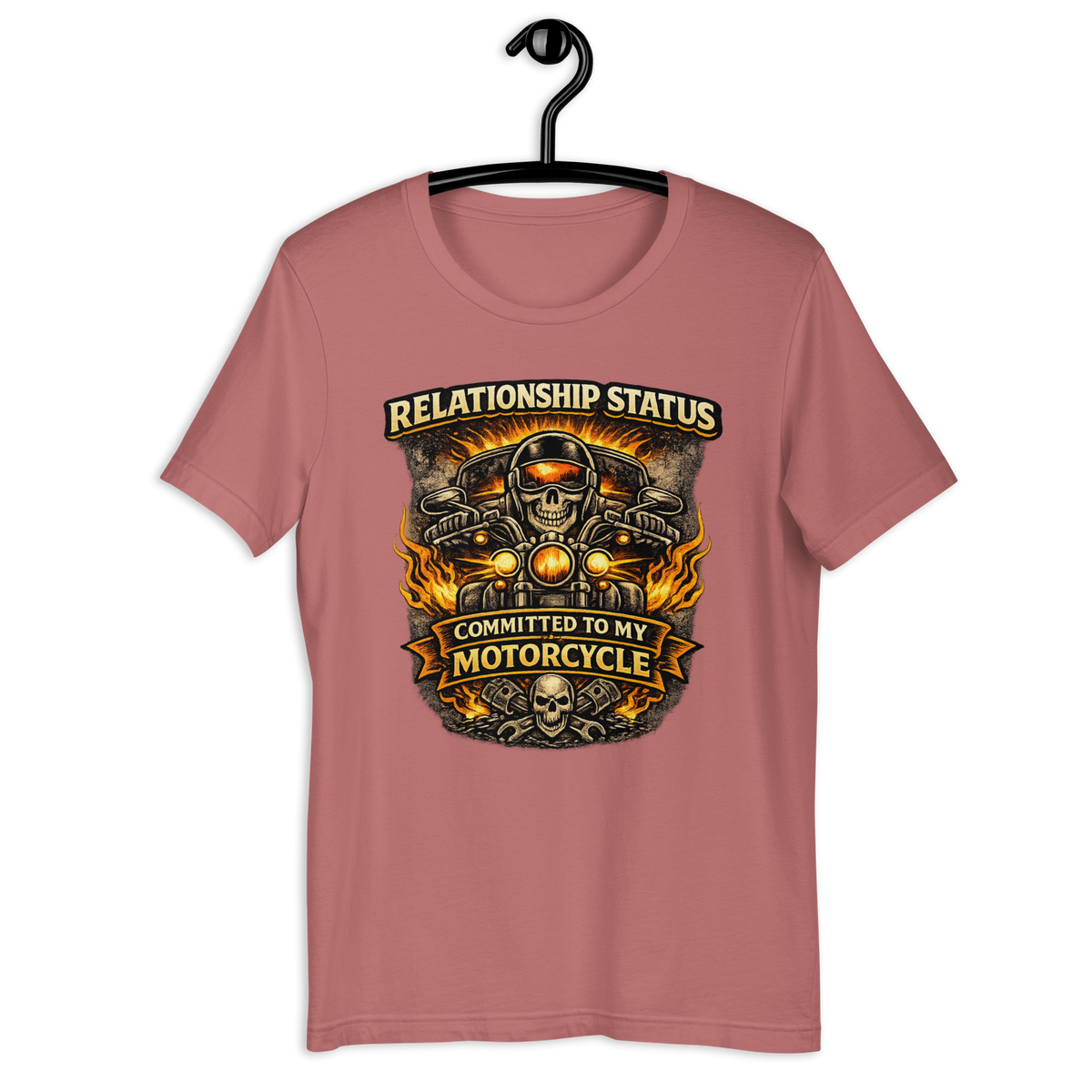 Biker motorcycle graphic t-shirt product image