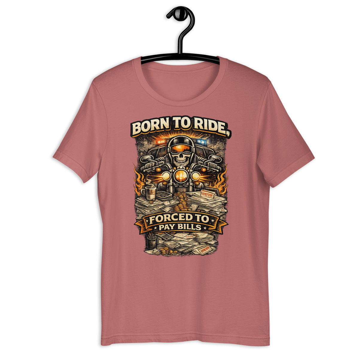 Biker motorcycle graphic t-shirt product image