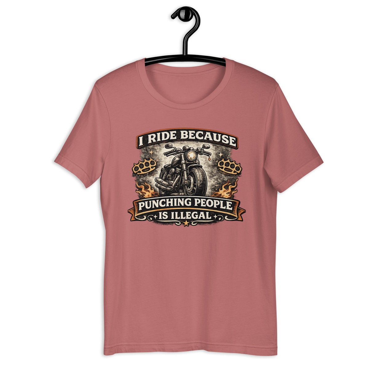 Biker motorcycle graphic t-shirt product image
