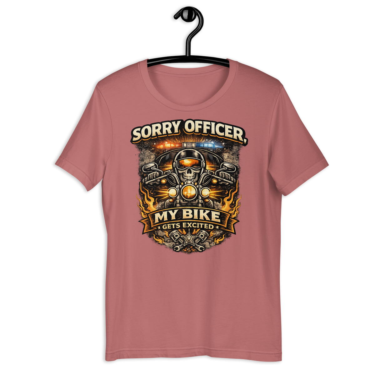 Biker motorcycle graphic t-shirt product image