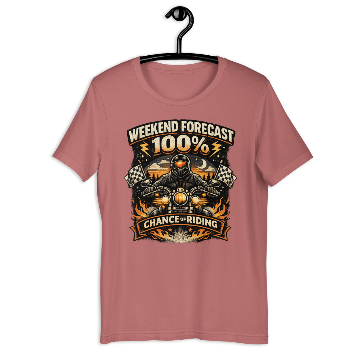 Biker motorcycle graphic t-shirt product image