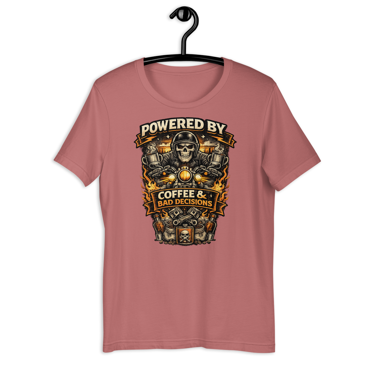 Biker motorcycle graphic t-shirt product image