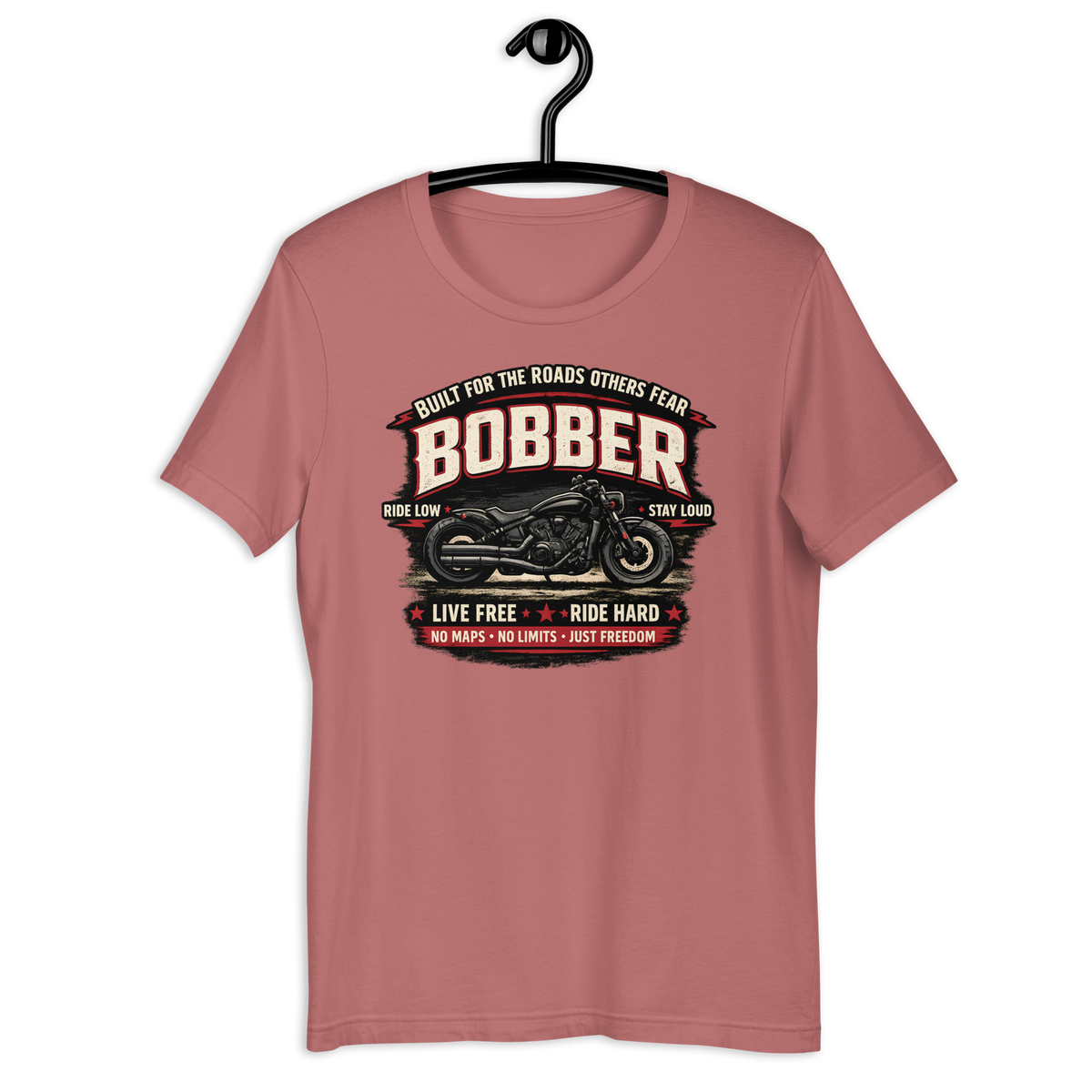Biker motorcycle graphic t-shirt product image