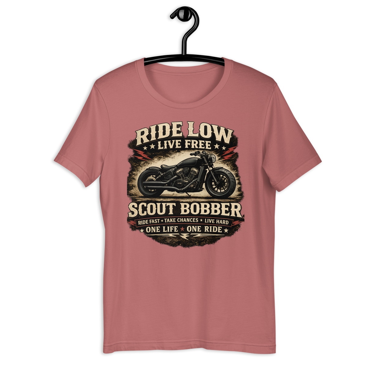 Biker motorcycle graphic t-shirt product image