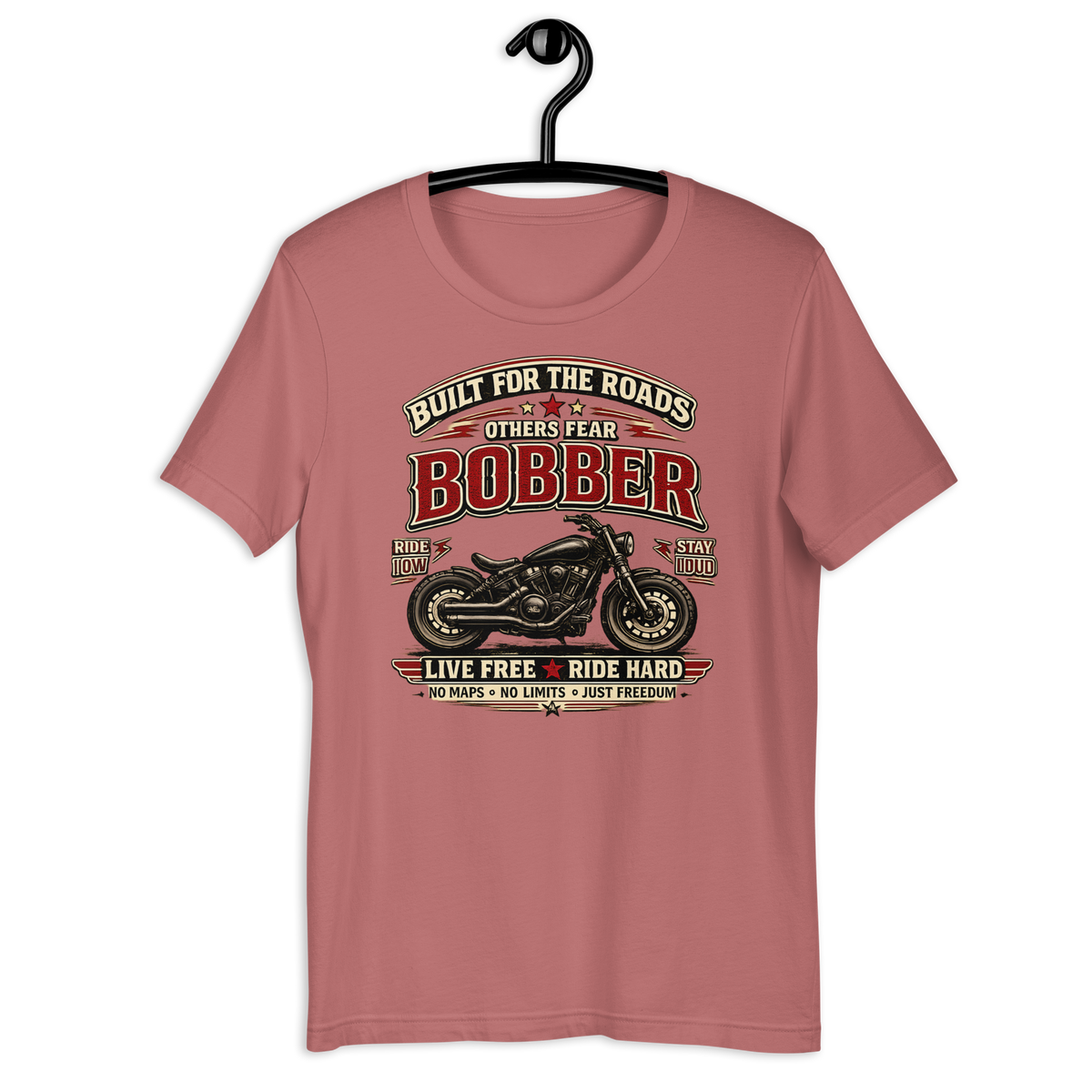 Biker motorcycle graphic t-shirt product image