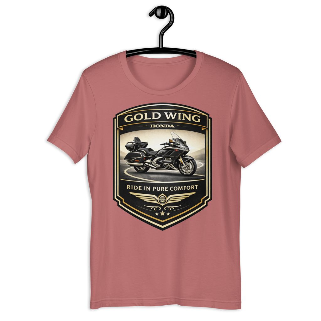 Unisex Gold Wing Ride In Pure Comfort Touring Motorcycle Graphic Tee product image