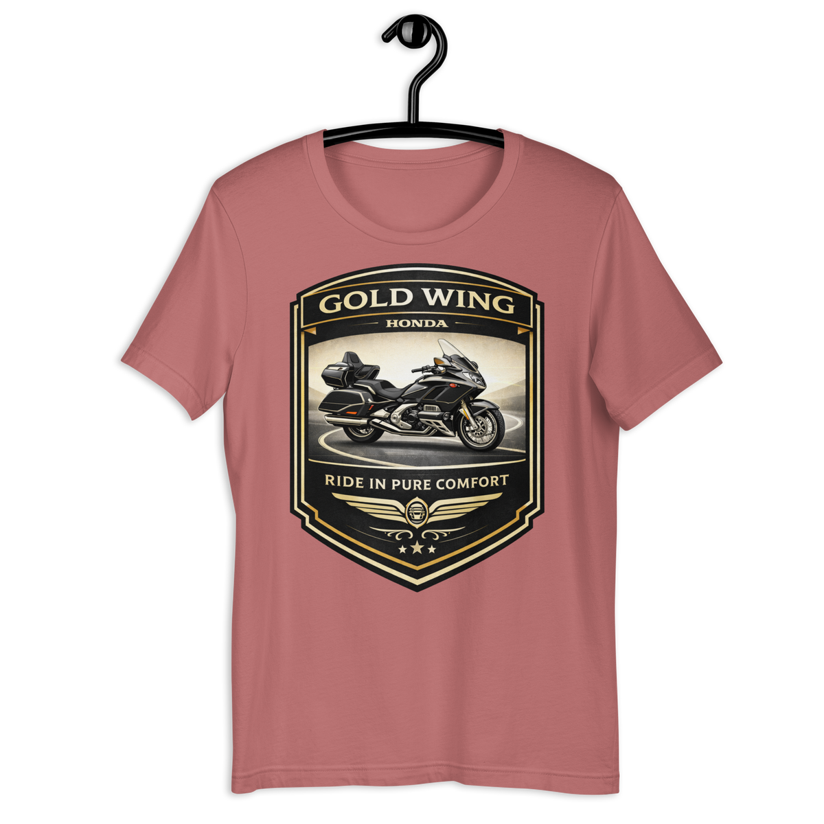 Unisex Gold Wing Ride In Pure Comfort Touring Motorcycle Graphic Tee product image