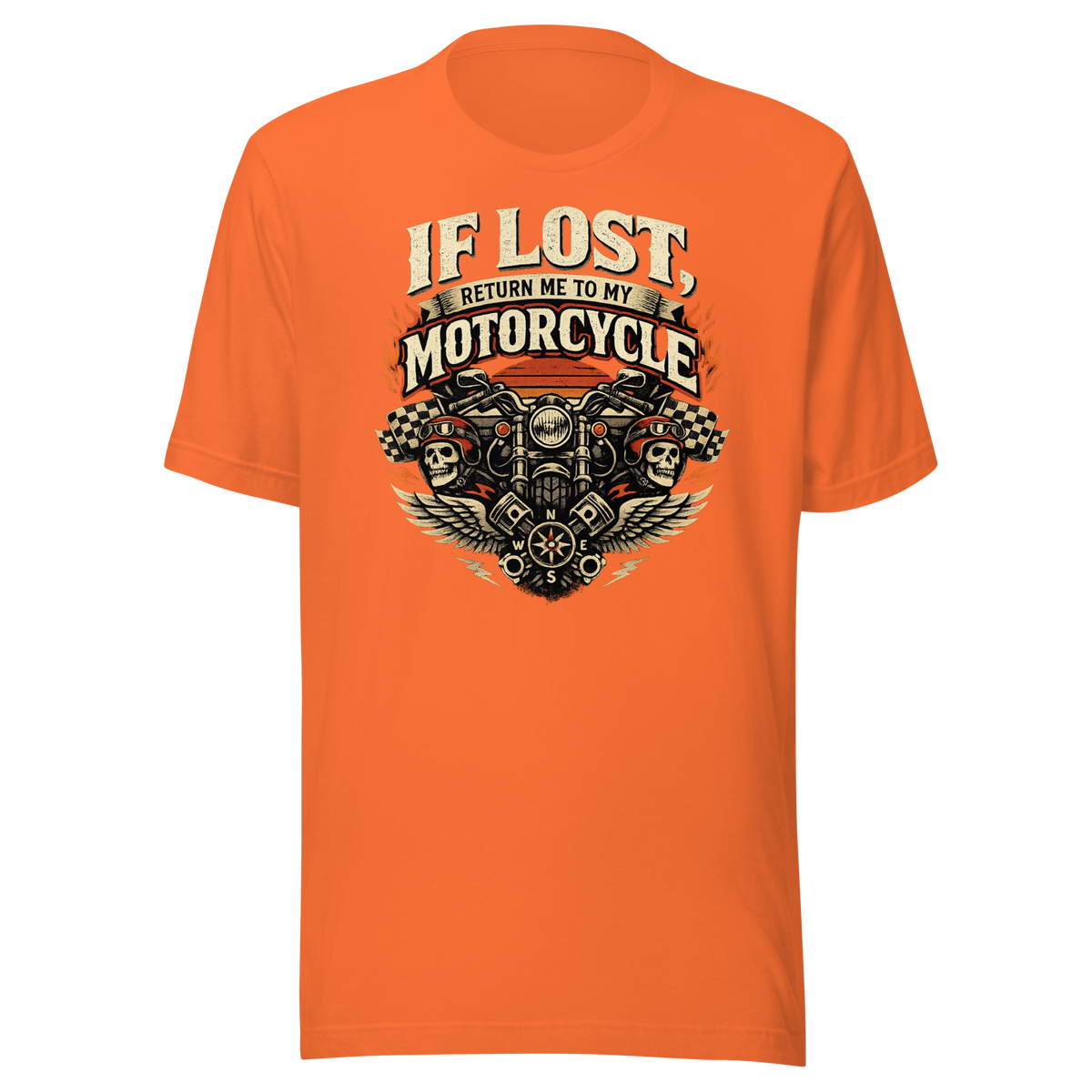 Biker motorcycle graphic t-shirt product image