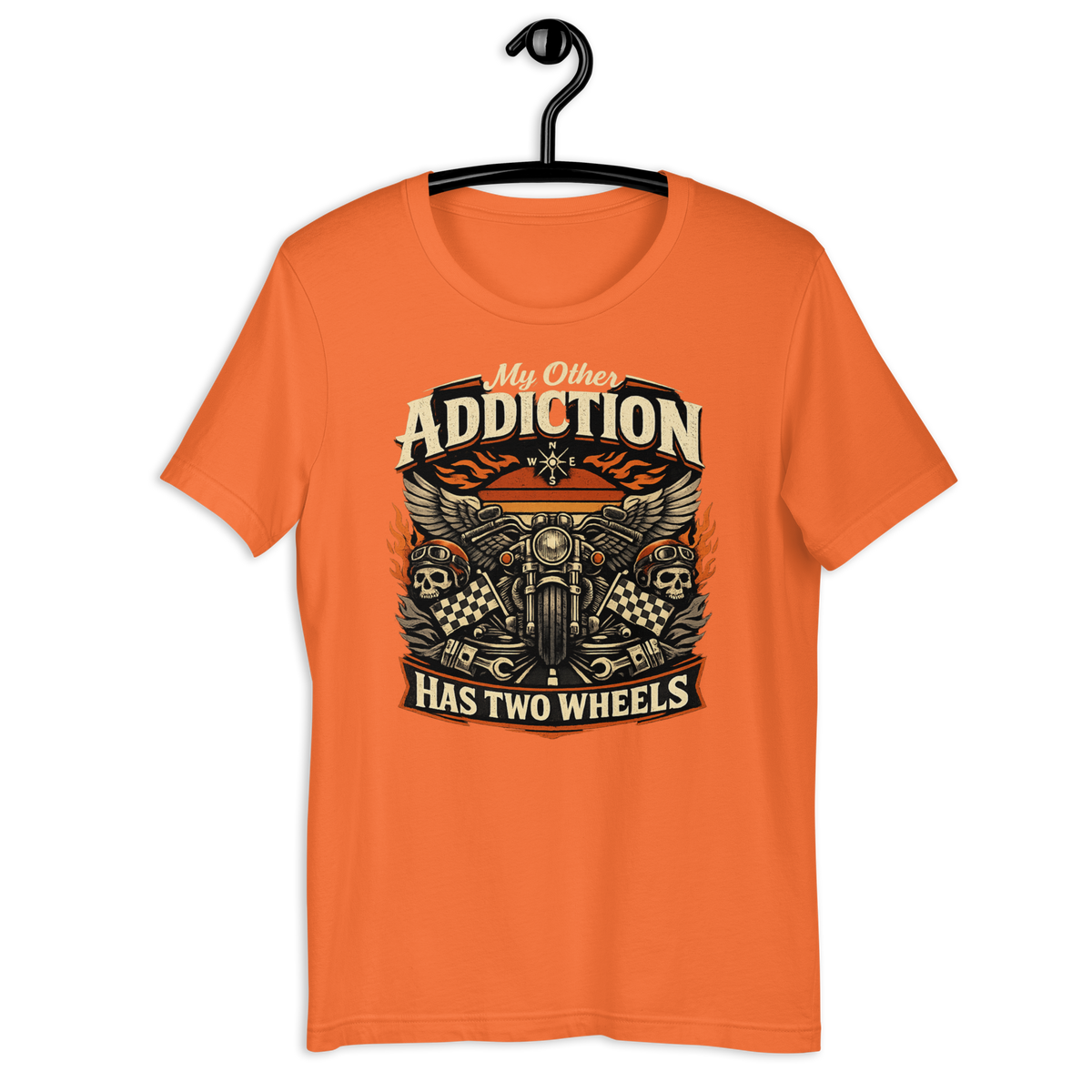 Biker motorcycle graphic t-shirt product image