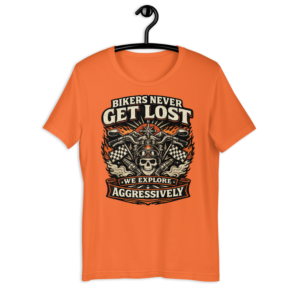 Biker motorcycle graphic t-shirt product image