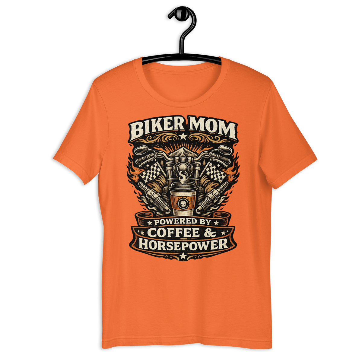 Biker motorcycle graphic t-shirt product image
