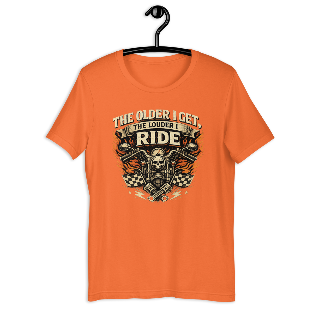Biker motorcycle graphic t-shirt product image