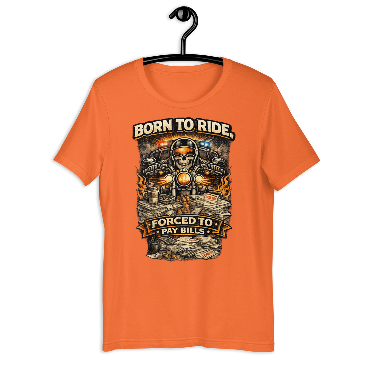 Biker motorcycle graphic t-shirt product image