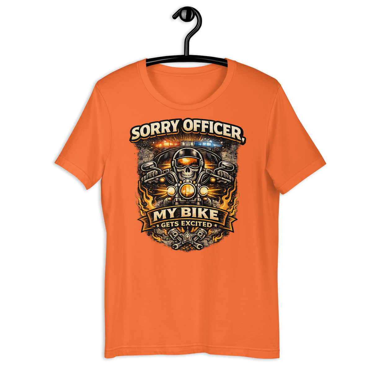 Biker motorcycle graphic t-shirt product image