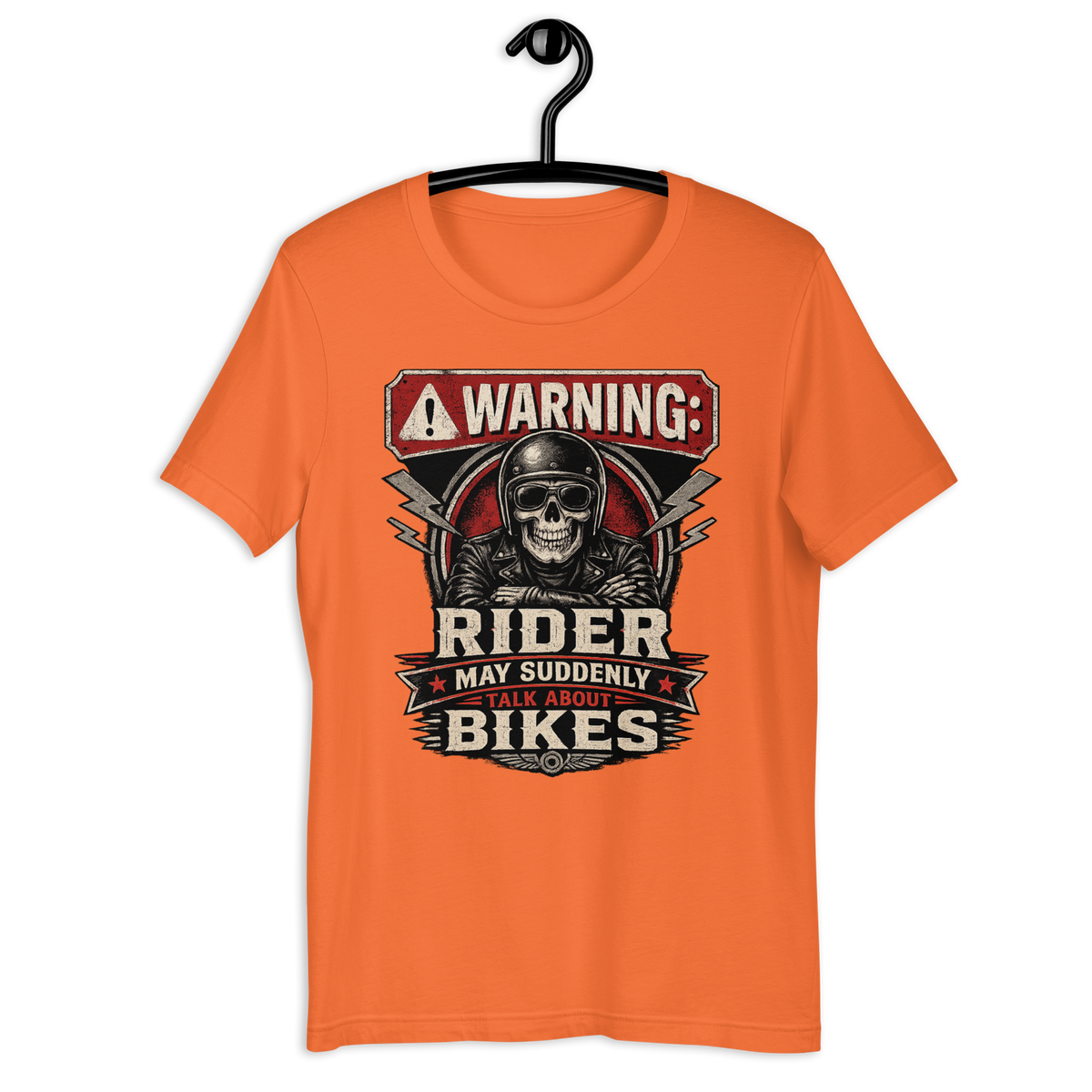Biker motorcycle graphic t-shirt product image