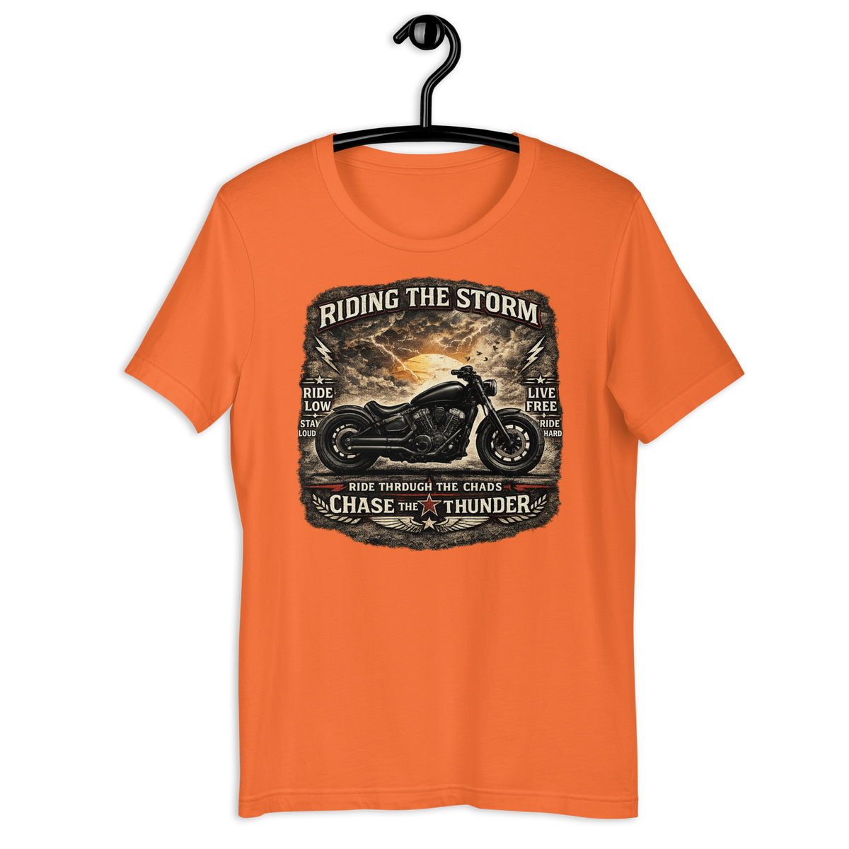 Biker motorcycle graphic t-shirt product image