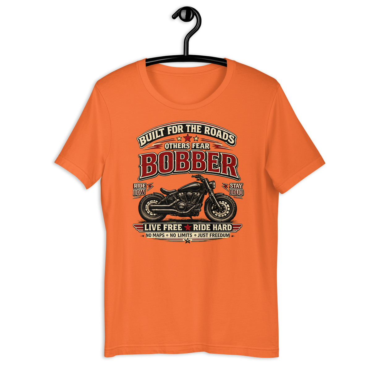 Biker motorcycle graphic t-shirt product image