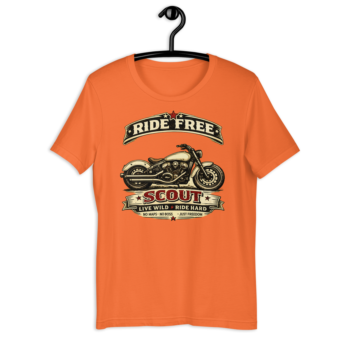 Biker motorcycle graphic t-shirt product image