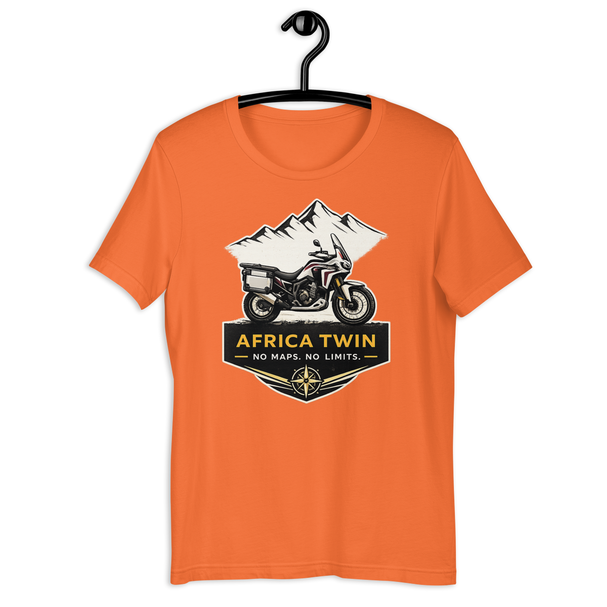 Unisex Africa Twin No Maps No Limits Adventure Motorcycle Graphic Tee product image