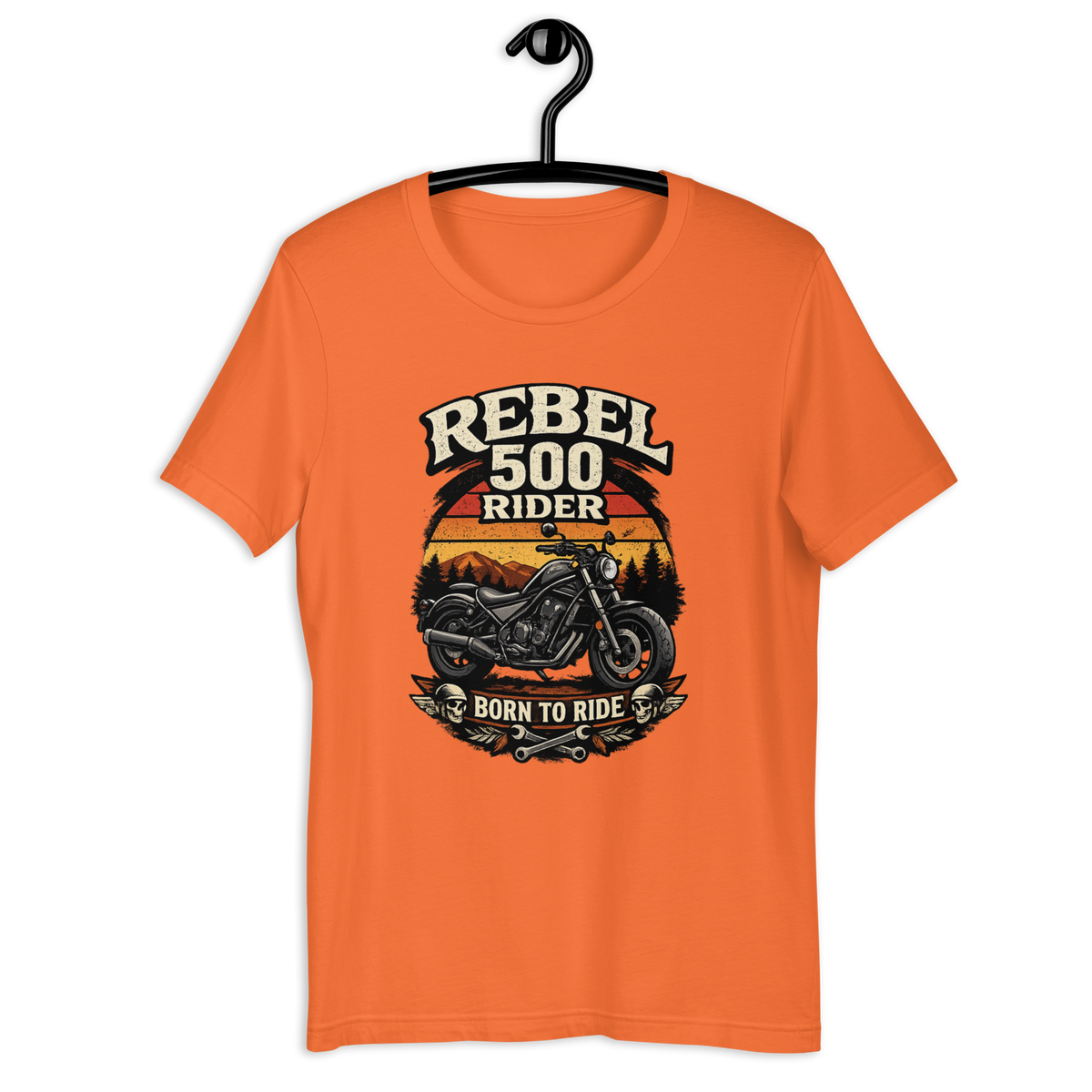 Unisex Rebel 500 Born To Ride Vintage Motorcycle Graphic Tee product image