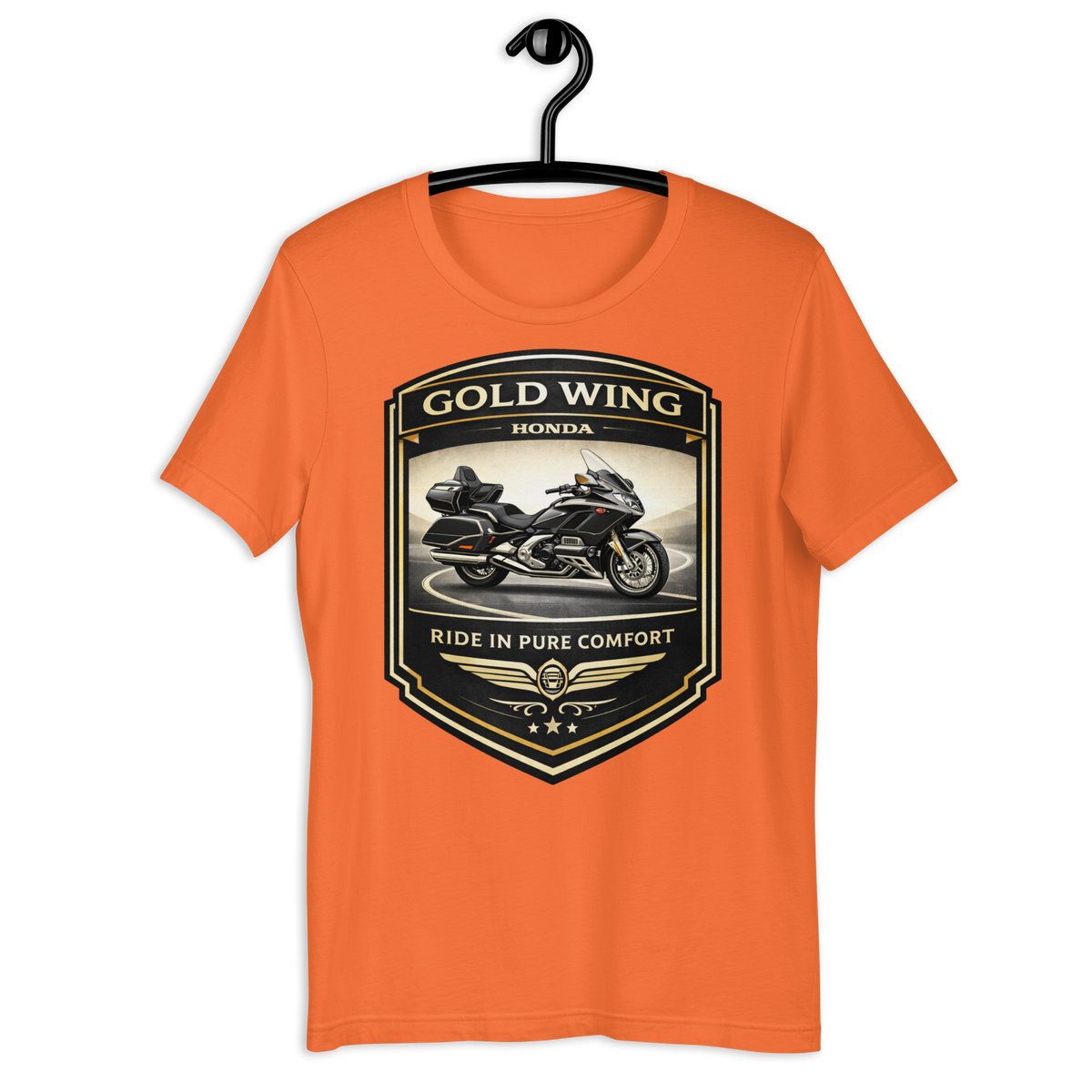 Unisex Gold Wing Ride In Pure Comfort Touring Motorcycle Graphic Tee product image