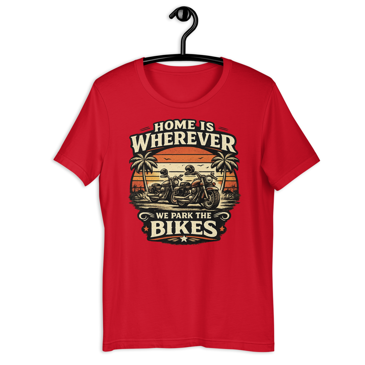 Biker motorcycle graphic t-shirt product image