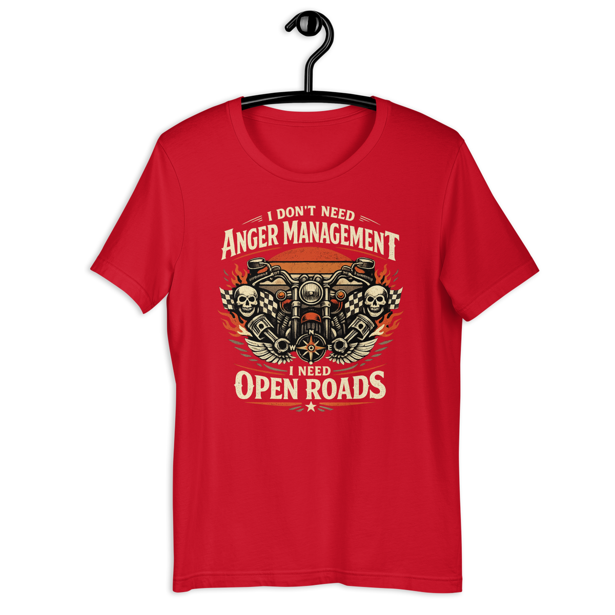 Biker motorcycle graphic t-shirt product image