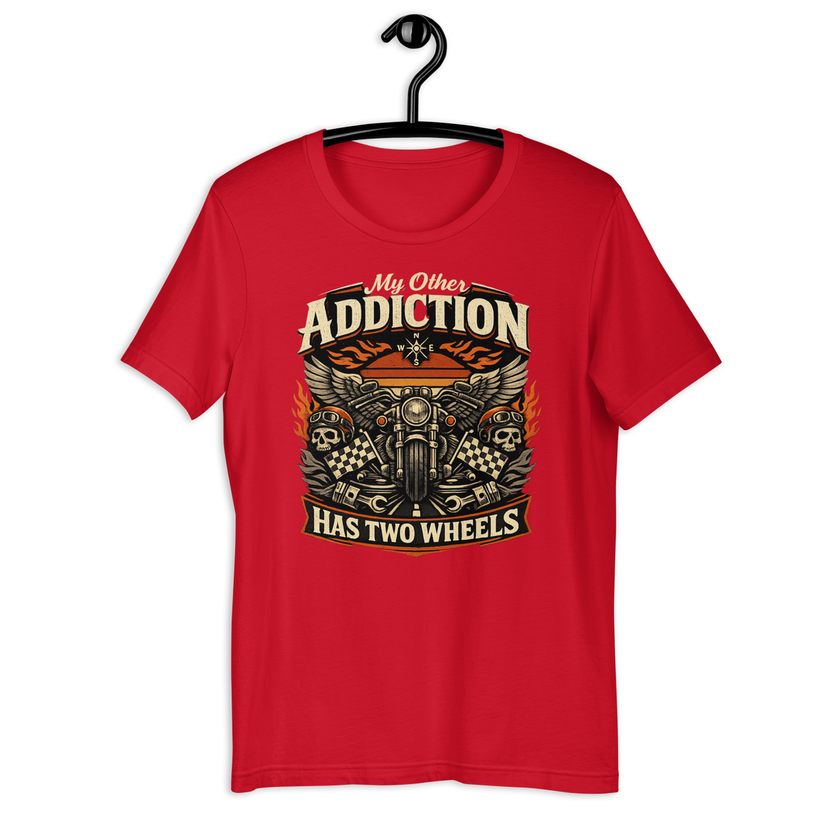 Biker motorcycle graphic t-shirt product image