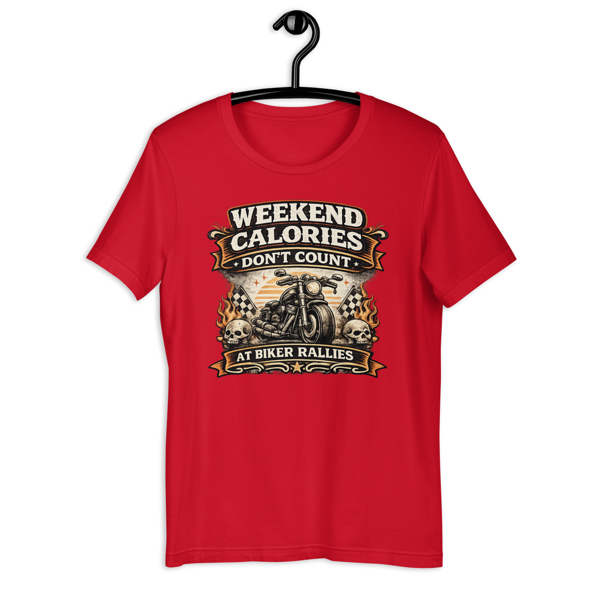Biker motorcycle graphic t-shirt product image