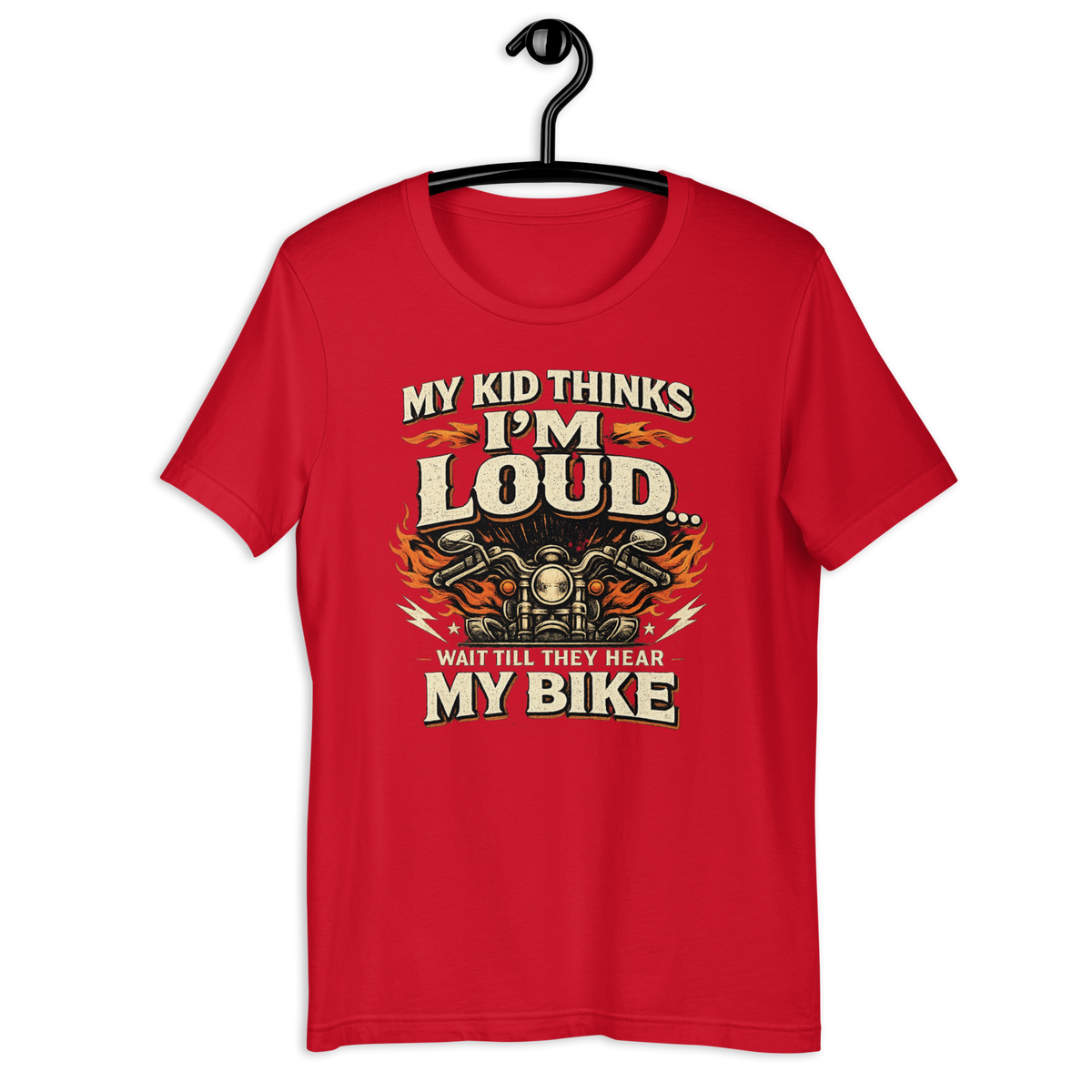 Biker motorcycle graphic t-shirt product image