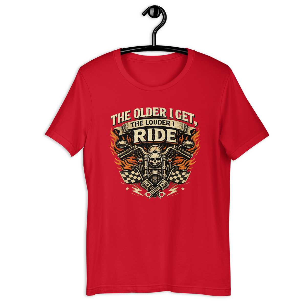 Biker motorcycle graphic t-shirt product image
