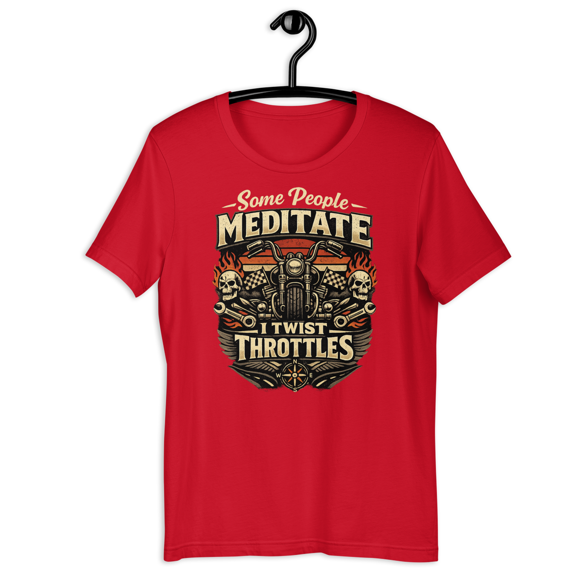 Biker motorcycle graphic t-shirt product image