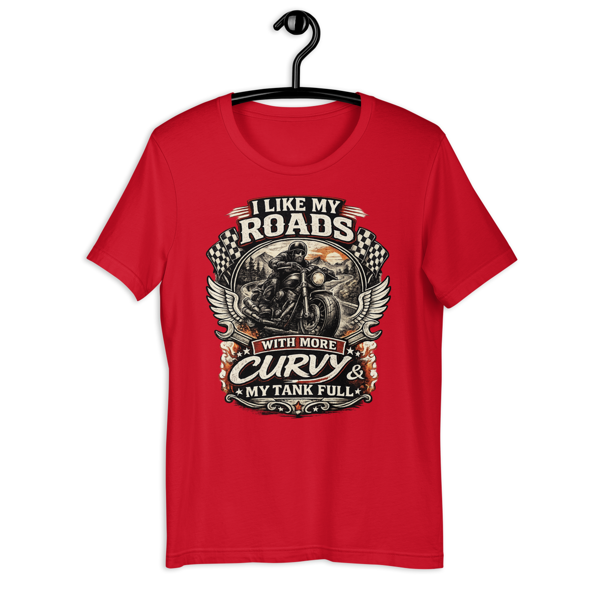 Biker motorcycle graphic t-shirt product image
