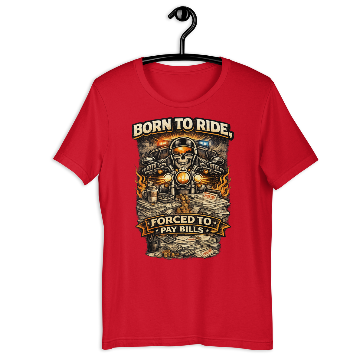 Biker motorcycle graphic t-shirt product image