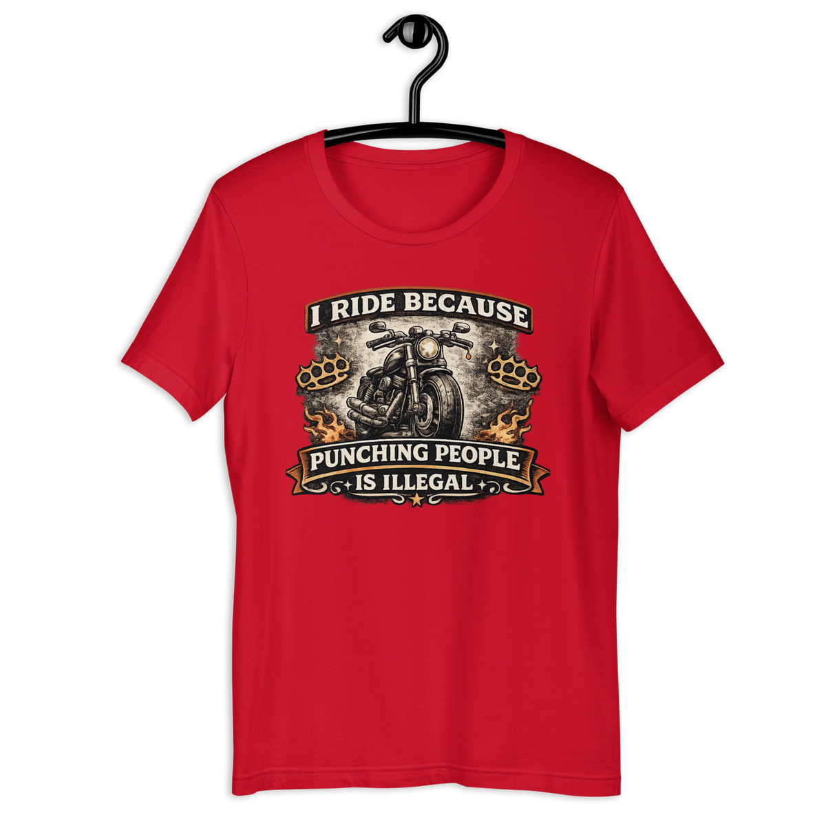 Biker motorcycle graphic t-shirt product image
