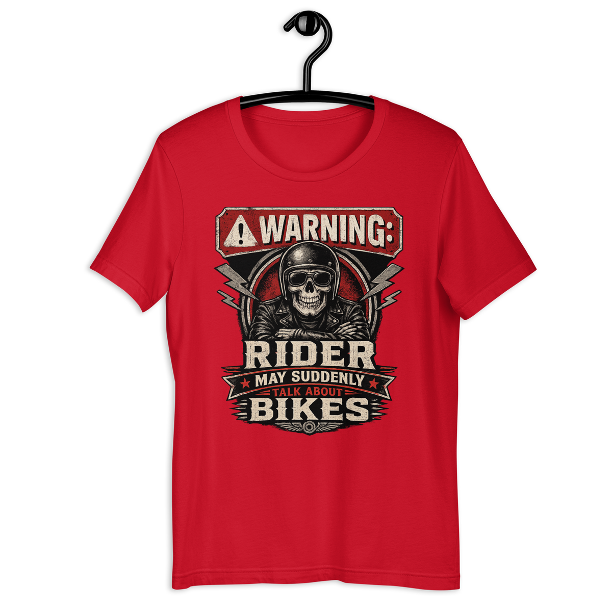 Biker motorcycle graphic t-shirt product image