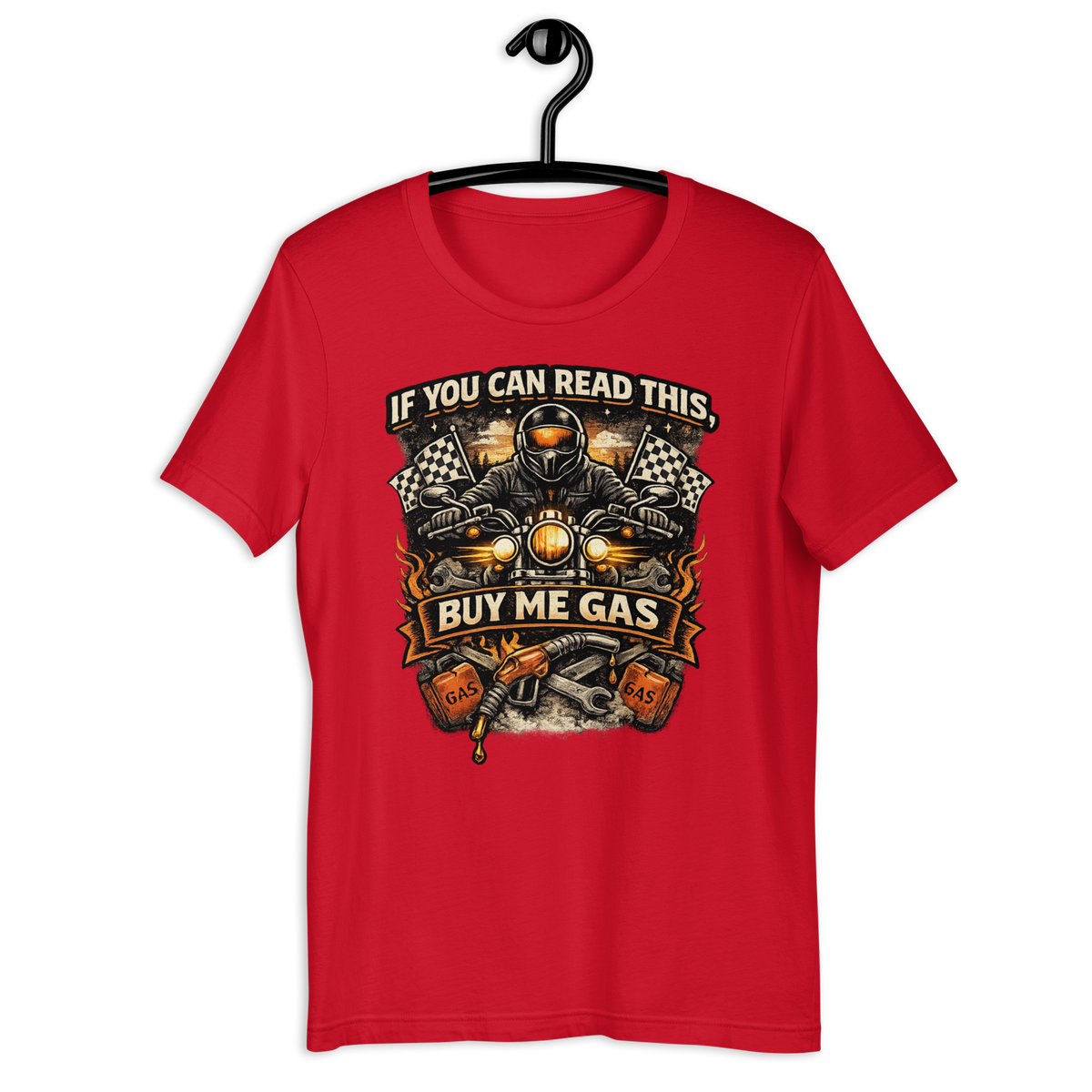 Biker motorcycle graphic t-shirt product image