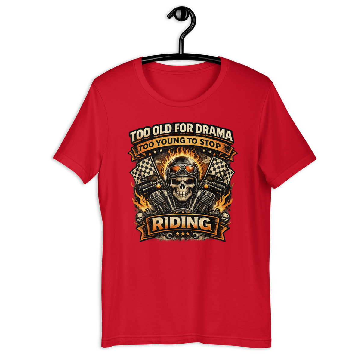 Biker motorcycle graphic t-shirt product image