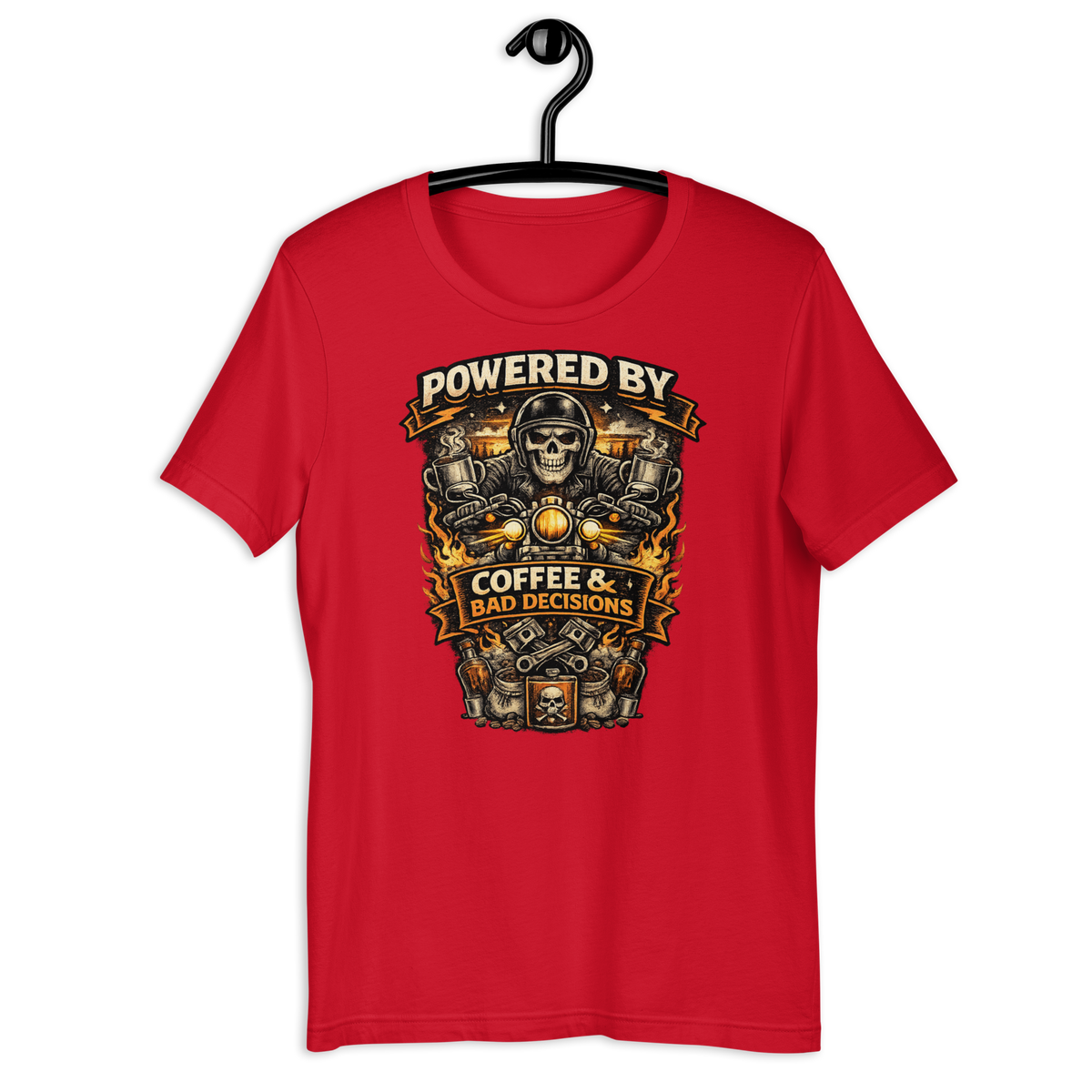 Biker motorcycle graphic t-shirt product image
