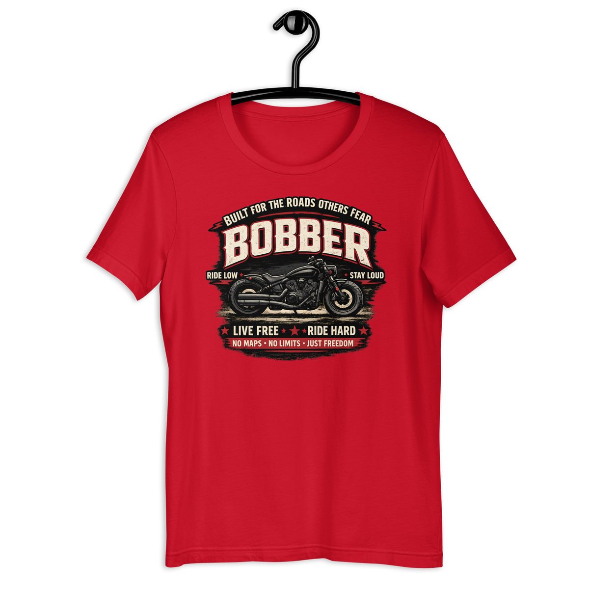 Biker motorcycle graphic t-shirt product image