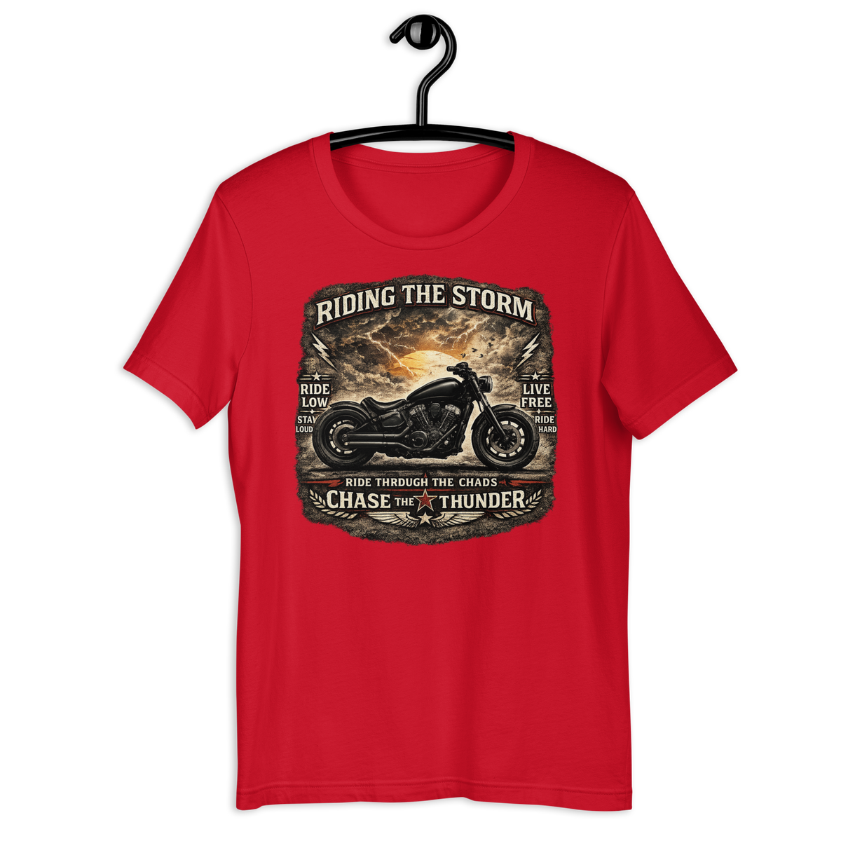 Biker motorcycle graphic t-shirt product image