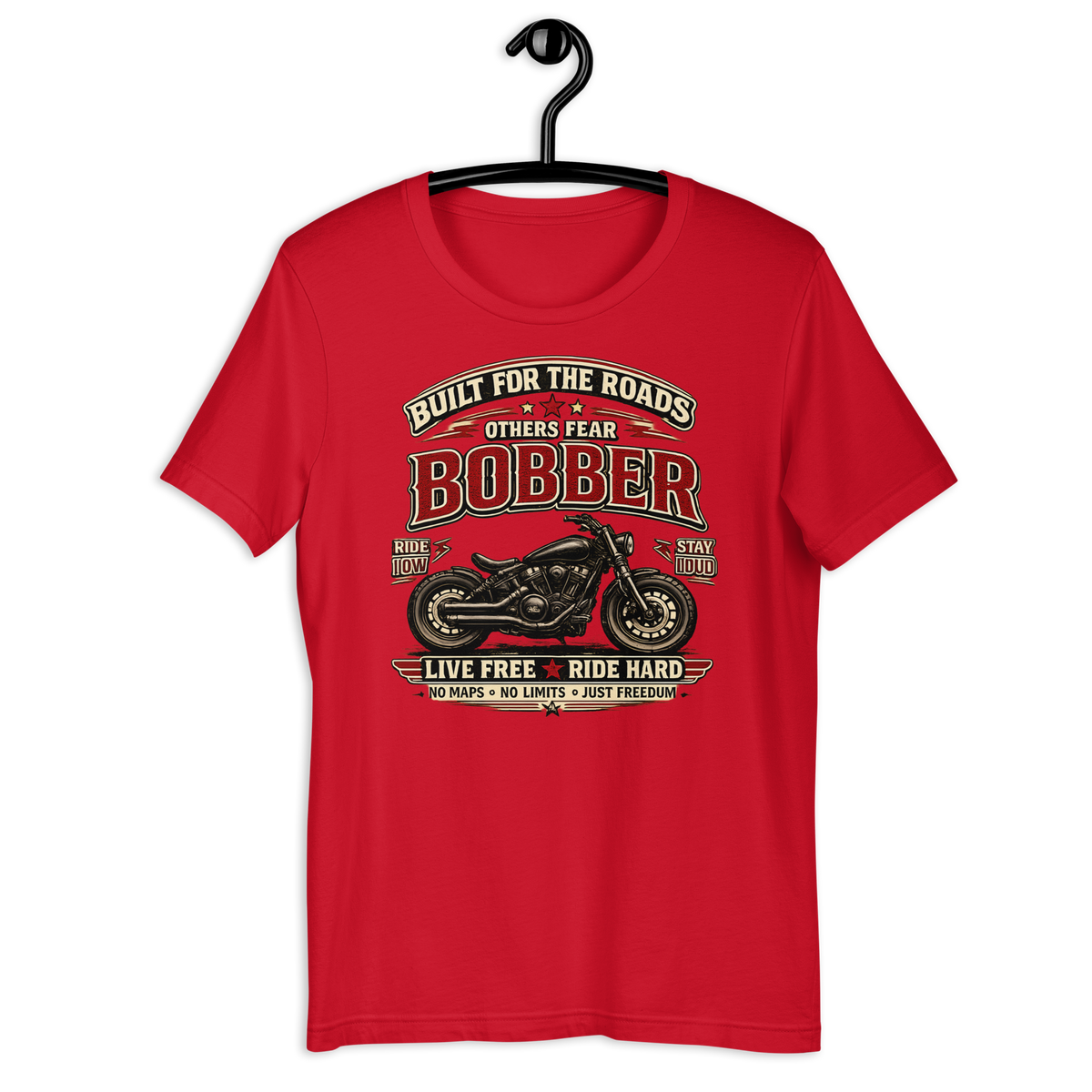 Biker motorcycle graphic t-shirt product image